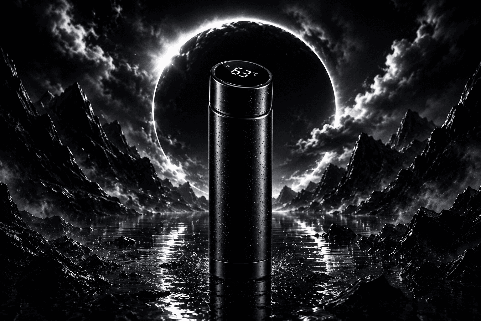 Black smart bottle hero