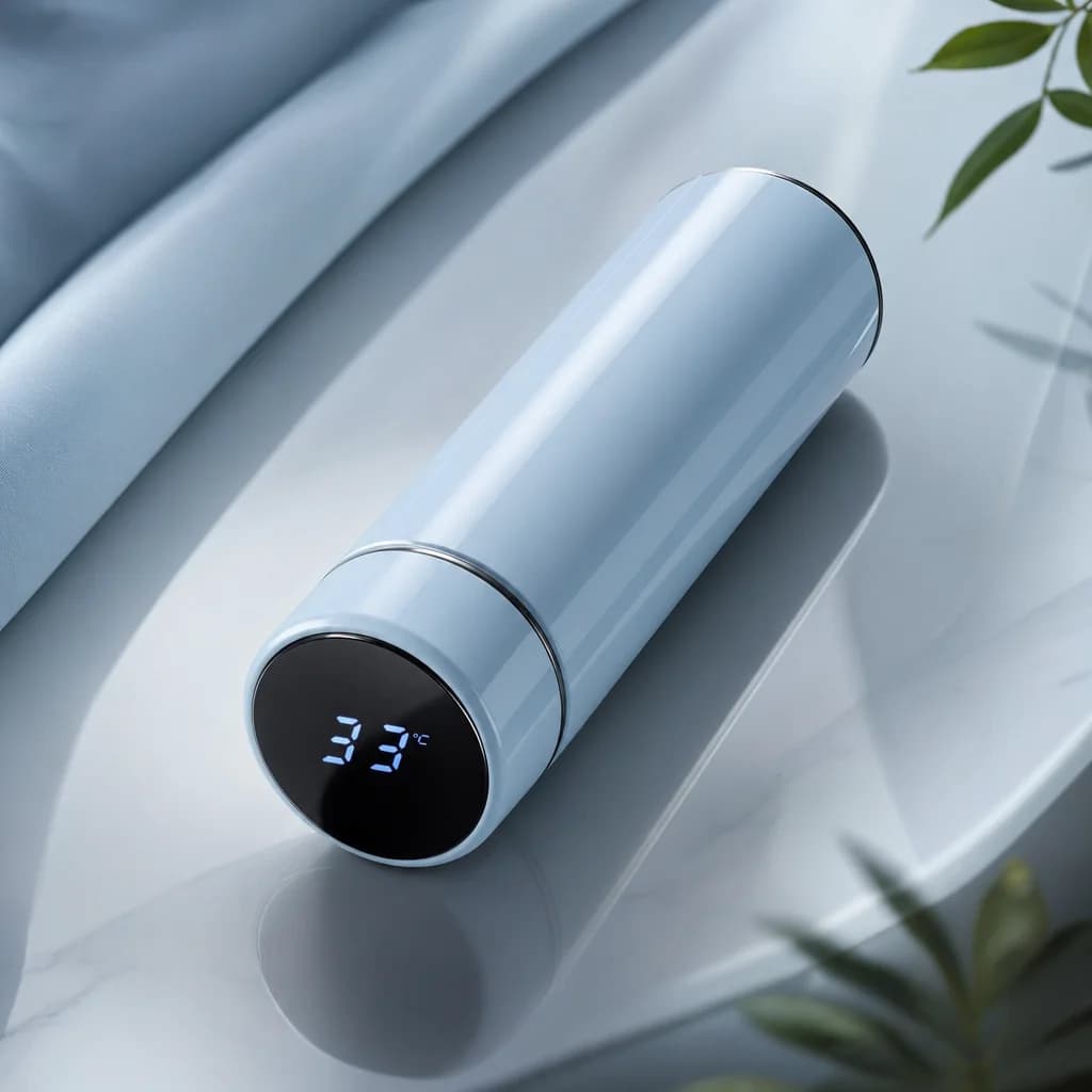 Zentrova smart bottle in an outdoor landscape