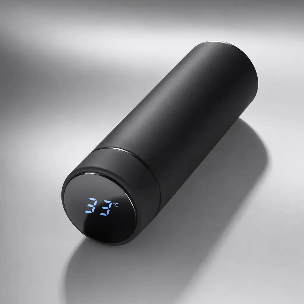 Zentrova Smart Temperature Bottle in black