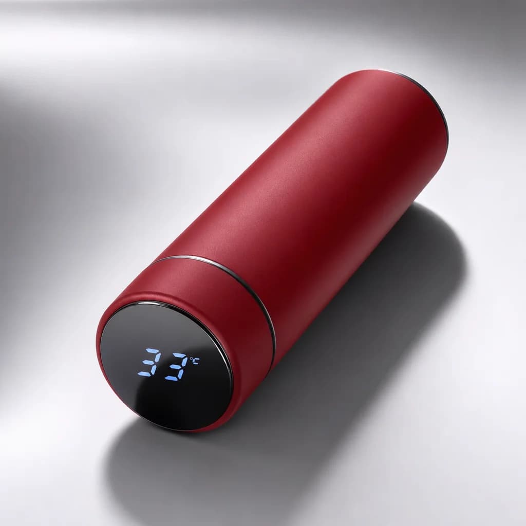 Zentrova Smart Temperature Bottle in Red